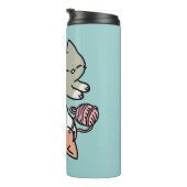 Paws and Play – Adorable Cat Illustration Thermosbeker (Geroteerd rechts)