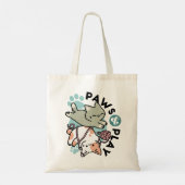 Paws and Play – Adorable Cat Illustration Tote Bag (Achterkant)