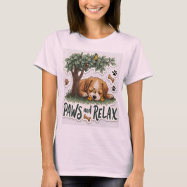 Paws and Relax: rustig en gezellig huisdier T-shirt