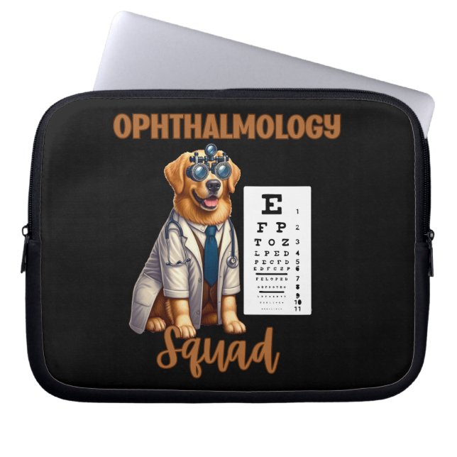 Paws and Vision Animal Ophthalmology Squad Laptop Sleeve (Voorkant)