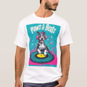 Paws & Beats - Speelse Hondenmuziek T-shirt (Voorkant)