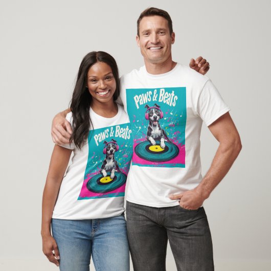 Paws & Beats - Speelse Hondenmuziek T-shirt (Unisex)