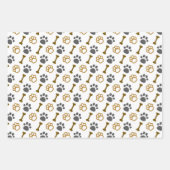 Paws Botten ballen en beste vriend patroon Inpakpapier Vel (Voorkant 3)