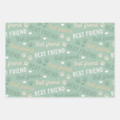 Paws Botten ballen en beste vriend patroon Inpakpapier Vel (Voorkant 2)