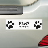 PAWS, bumpersticker, zwart Bumpersticker (Op auto)