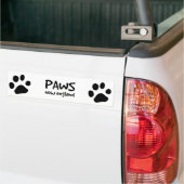 PAWS, bumpersticker, zwart Bumpersticker (Op Truck)