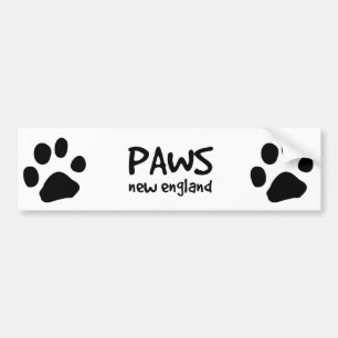PAWS, bumpersticker, zwart Bumpersticker