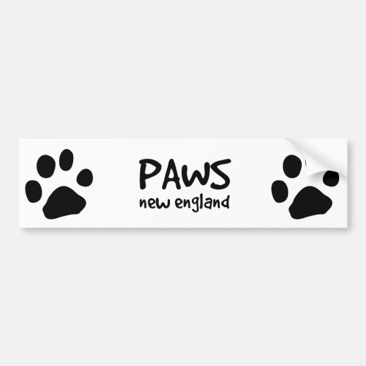 PAWS, bumpersticker, zwart Bumpersticker (Voorkant)