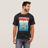 PAWS Cat And Yellow Rubber Duck Design T-shirt (Voorkant volledig)