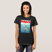 PAWS Cat And Yellow Rubber Duck Design T-shirt (Voorkant volledig)