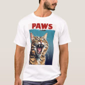 PAWS Cat Design T-shirt (Voorkant)