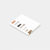 Paws Cat Dog Playful Cute Animal Comic Drawing Post-it® Notes (Schuin)