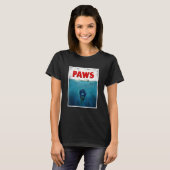 PAWS Cat Kitten en Dog Funny Parody Retro T-shirt (Voorkant volledig)