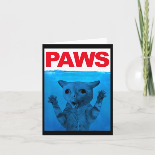 Paws Cat Meme Humor Funny Kat Lover Funny Cats D Kaart (Voorkant)