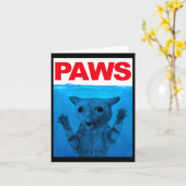 Paws Cat Meme Humor Funny Kat Lover Funny Cats D Kaart (Gele Bloem)