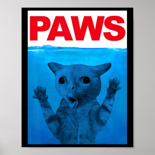 Paws Cat Meme Humor Funny Kat Lover Funny Cats D Poster (Voorkant)