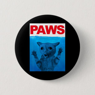 Paws Cat Meme Humor Funny Kat Lover Funny Cats D Ronde Button 5,7 Cm