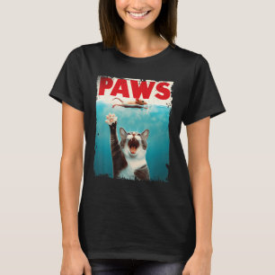 Paws Cat Mouse Parodie Cat Shark Chasing Muis Kitt T-shirt