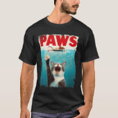 Paws Cat Mouse Parodie Cat Shark Chasing Muis Kitt T-shirt (Voorkant)