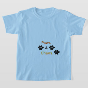Paws & Chaos Grappig Huisdier Liefhebber Kinderen T-shirt