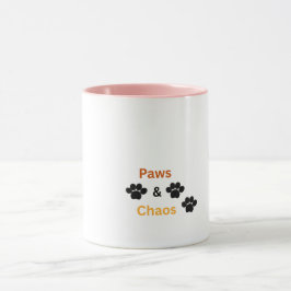 Paws & Chaos Grappige Huisdierliefhebber Mok