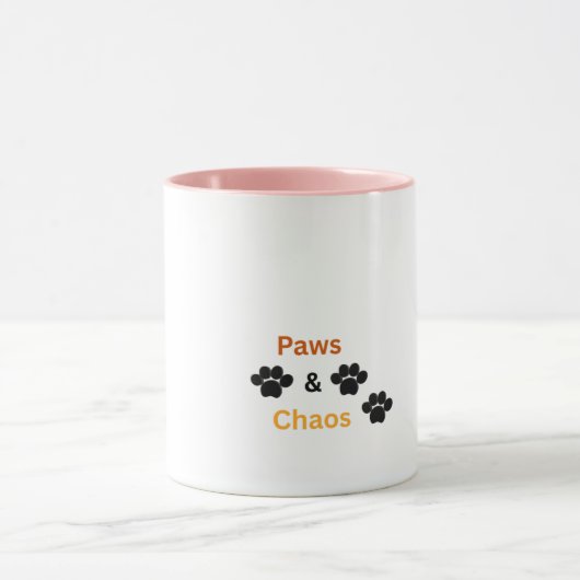 Paws & Chaos Grappige Huisdierliefhebber Mok (Midden)