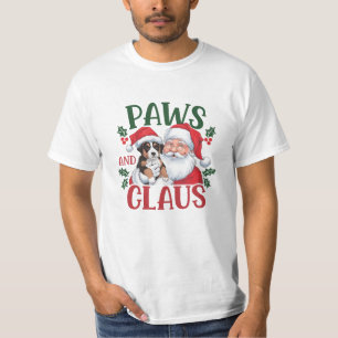 Paws Claus Christmas T-shirt