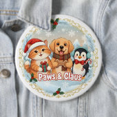 Paws & Claus Ronde Button 6,0 Cm (In situ)