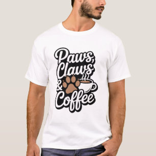 Paws Claws en koffie T-shirt