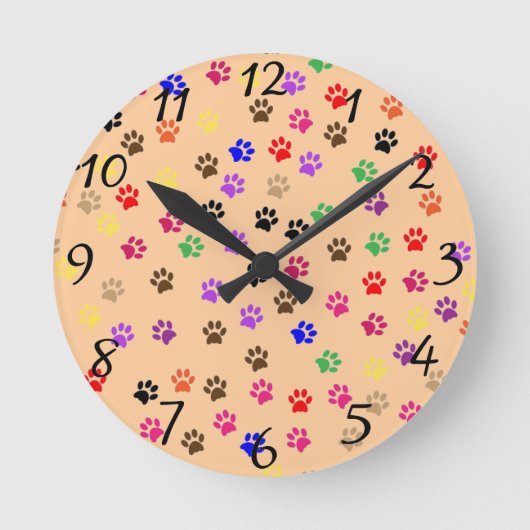 Paws Clock Ronde Klok (Voorkant)