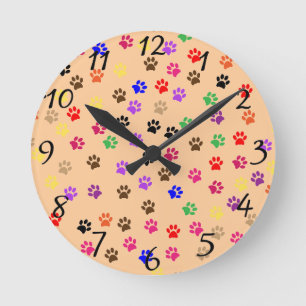 Paws Clock Ronde Klok