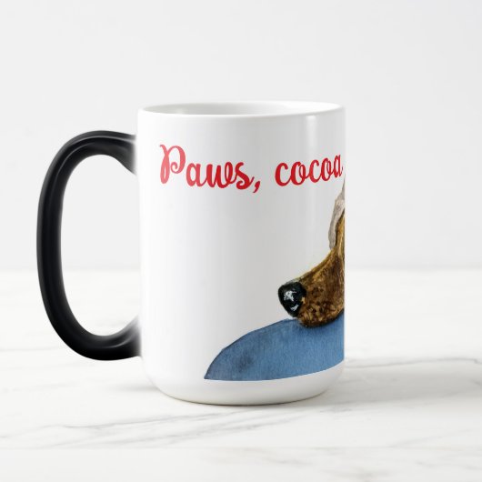 Paws, cocoa and joy! magische mok (Links)