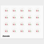 Paws dog Merry kerstshirt Ronde Sticker (Vel)
