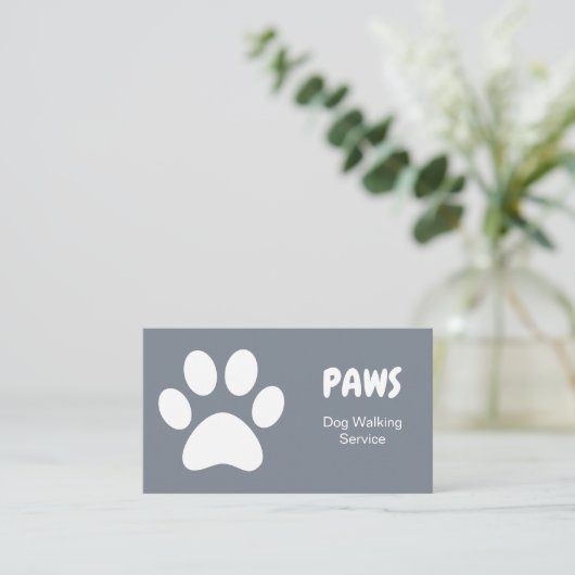 Paws Dog Walking Visitekaartje (Staand voorkant)