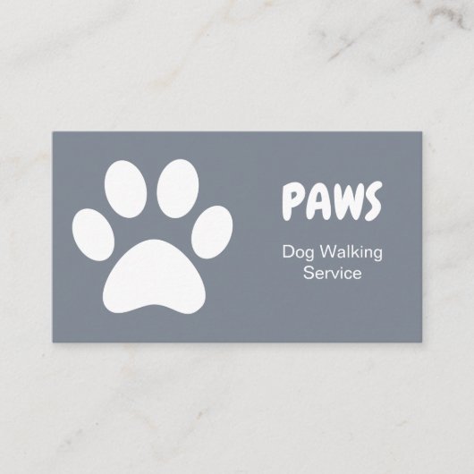 Paws Dog Walking Visitekaartje (Voorkant)