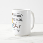 Paws Down, de beste Vaderdag van de hondenvader Koffiemok (Voorkant rechts)