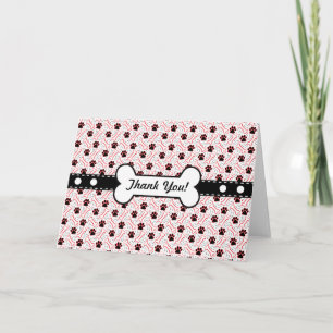 Paws en Botten Funny Design for Hondenliefhebbers Bedankkaart