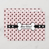 Paws en Botten Funny Design for Hondenliefhebbers Briefkaart (Voorkant / Achterkant)