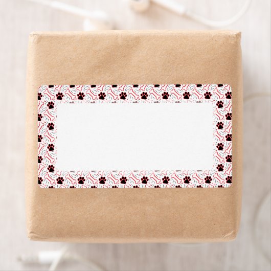 Paws en Botten Funny Design for Hondenliefhebbers Etiket (Insitu)