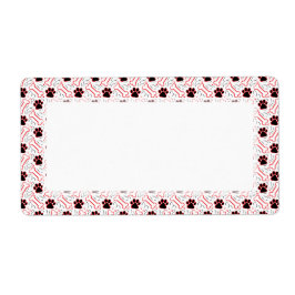 Paws en Botten Funny Design for Hondenliefhebbers Etiket