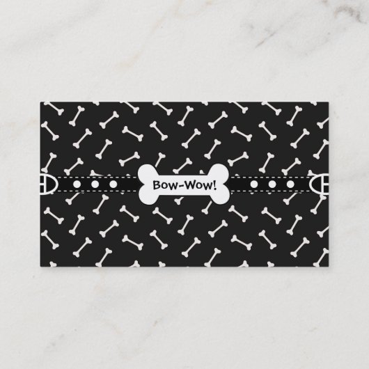 Paws en Botten Funny Design for Hondenliefhebbers Visitekaartje (Achterkant)