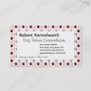 Paws en Botten Funny Design for Hondenliefhebbers Visitekaartje