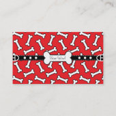 Paws en Botten Funny Design for Hondenliefhebbers Visitekaartje (Achterkant)