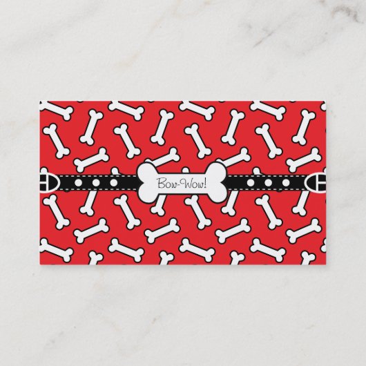 Paws en Botten Funny Design for Hondenliefhebbers Visitekaartje (Achterkant)
