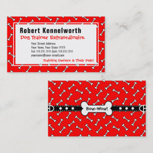 Paws en Botten Funny Design for Hondenliefhebbers Visitekaartje