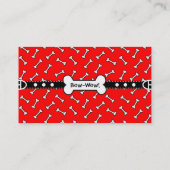 Paws en Botten Funny Design for Hondenliefhebbers Visitekaartje (Achterkant)