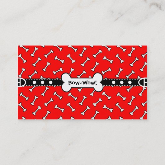 Paws en Botten Funny Design for Hondenliefhebbers Visitekaartje (Achterkant)
