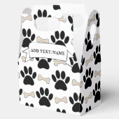 Paws en Botten Patroon Aangepast Bedankdoosjes (Geopend)