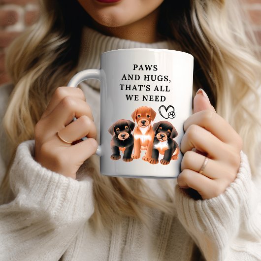 Paws en knuffels, dat is alles wat we nodig hebben koffiemok