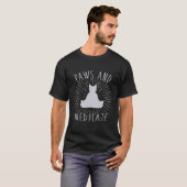 Paws en mediteren actief t-shirt (Voorkant volledig)